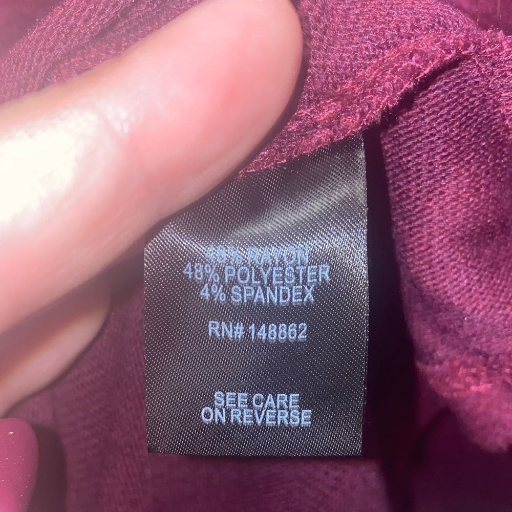 Torrid Burgundy Sweater Dress Long Sleeve Casual Cozy Plus Size 2X NWT - Picture 6 of 8